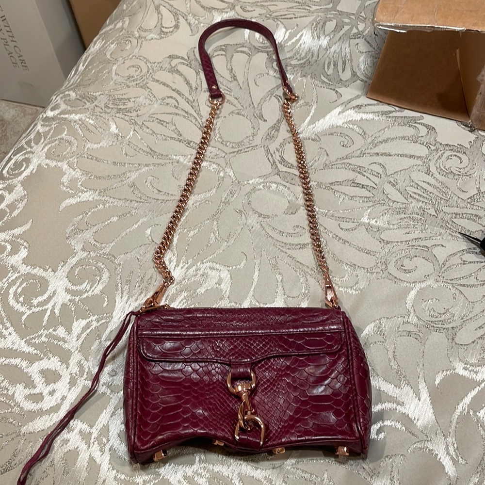 Maroon Rebecca Minkoff with rose gold detail!